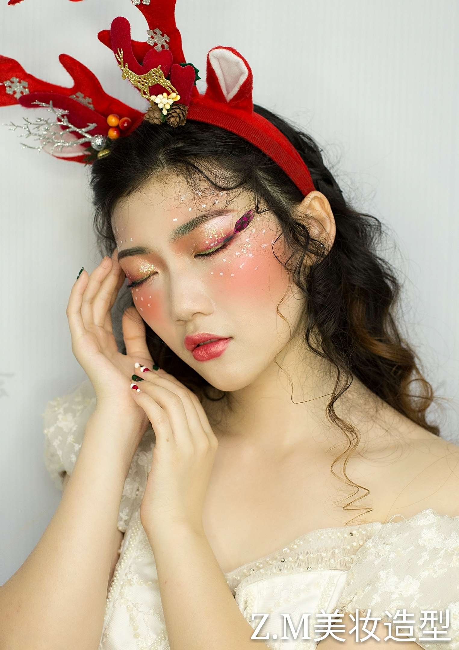 修图网麋鹿妆